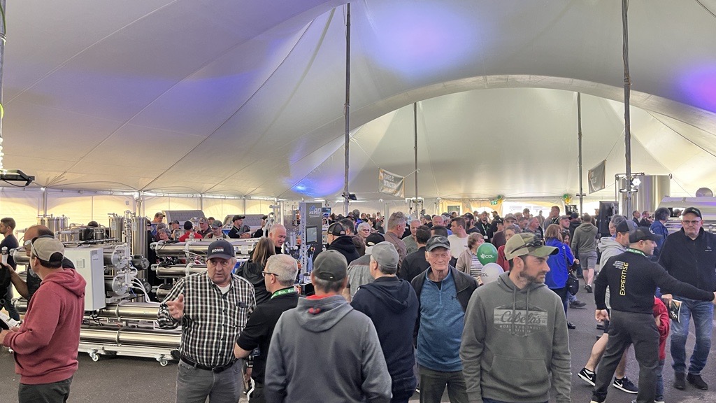 Inside the tent view.
